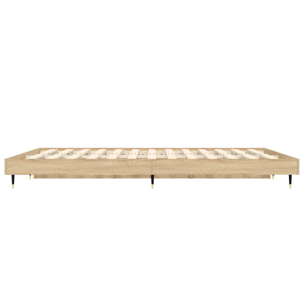 Bed Frame without Mattress Sonoma Oak 120x190 cm Small Double Engineered Wood