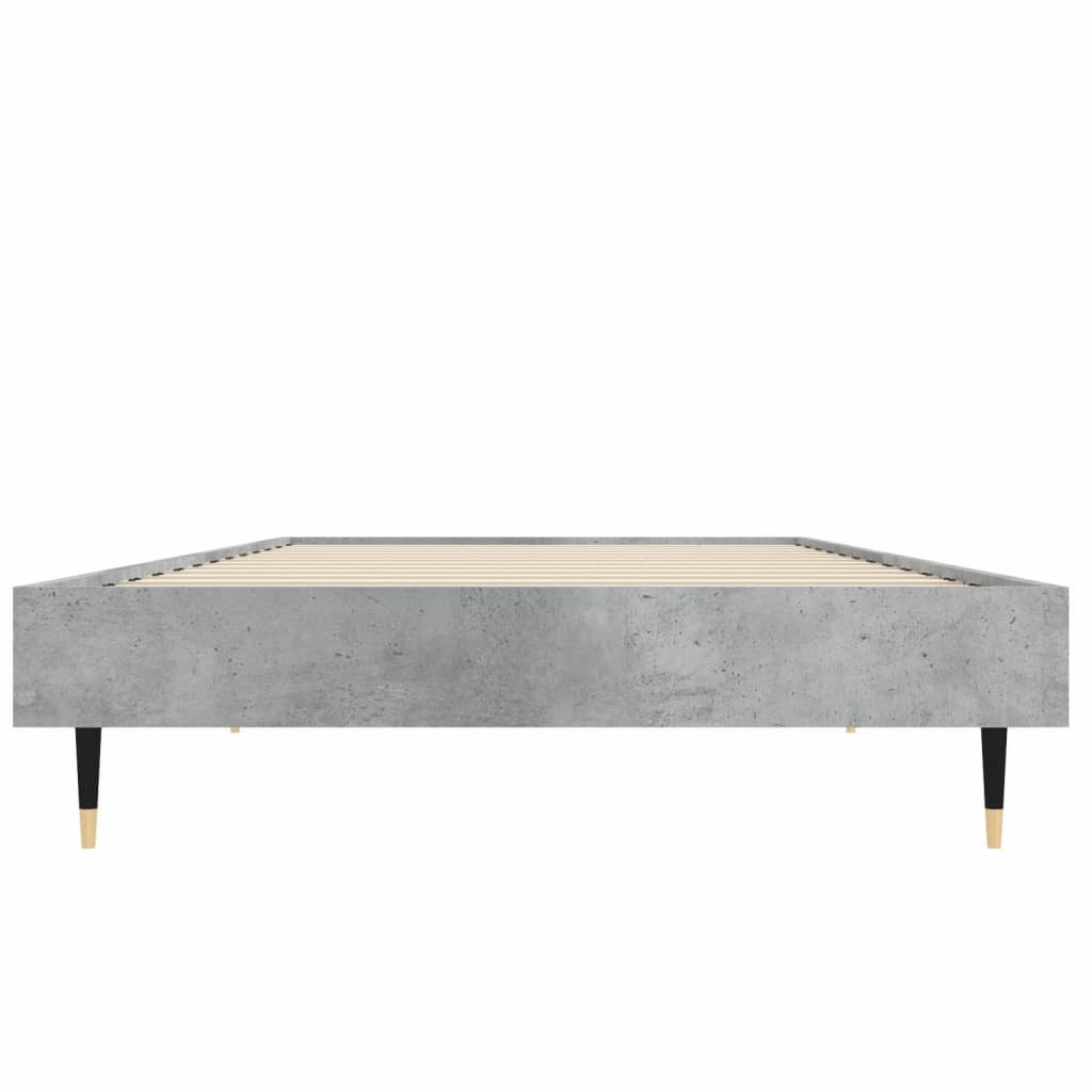 Bed Frame without Mattress Concrete Grey 75x190 cm Small Single