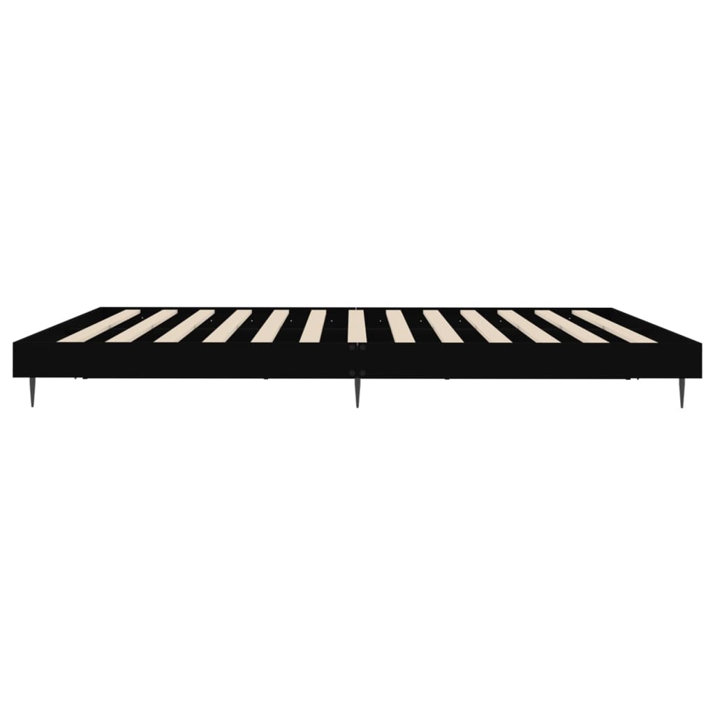 Bed Frame without Mattress Black 180x200 cm Super King Engineered Wood