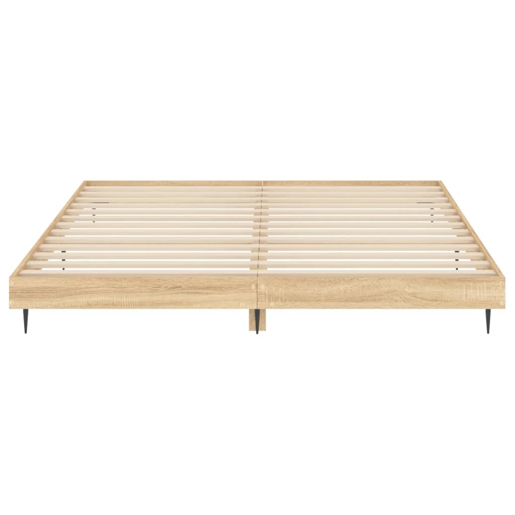 Bed Frame without Mattress Sonoma Oak 180x200 cm Super King Engineered Wood