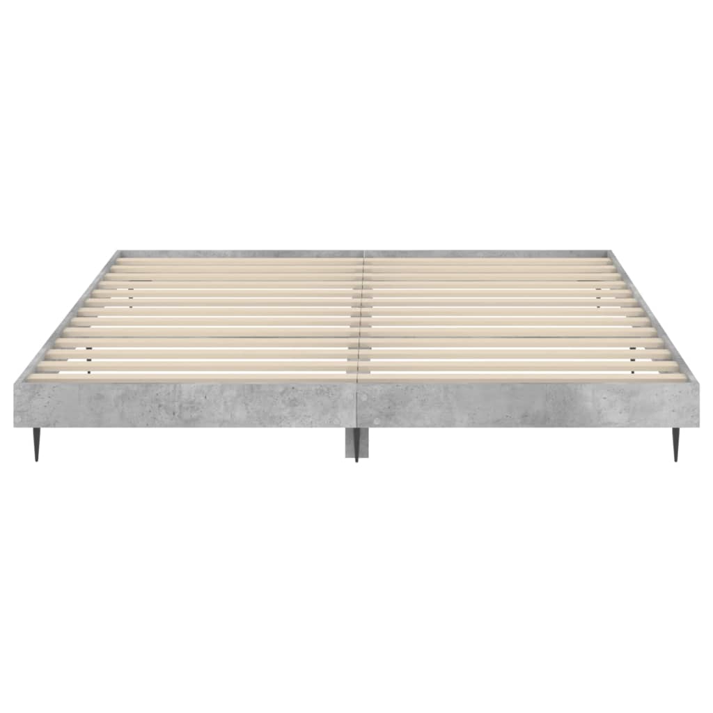 Bed Frame without Mattress Concrete Grey 160x200 cm