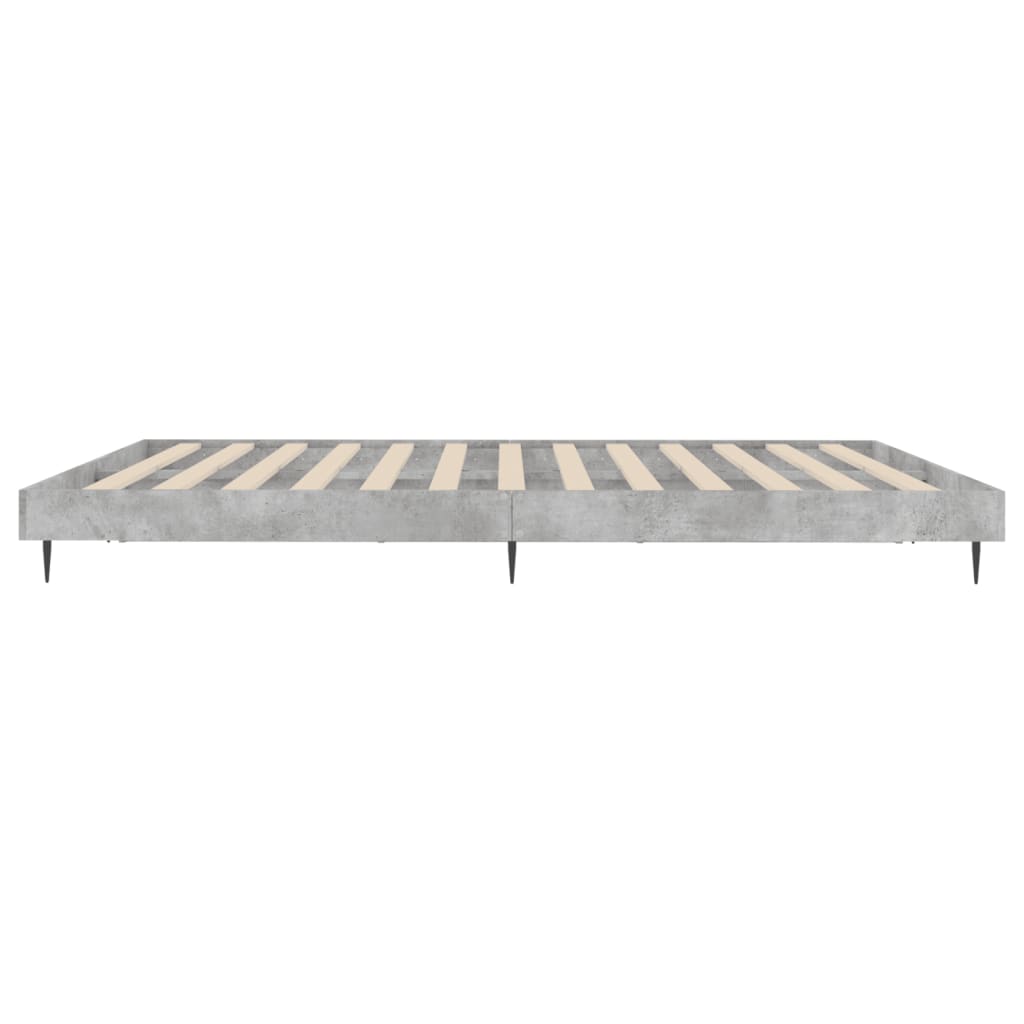 Bed Frame without Mattress Concrete Grey 160x200 cm