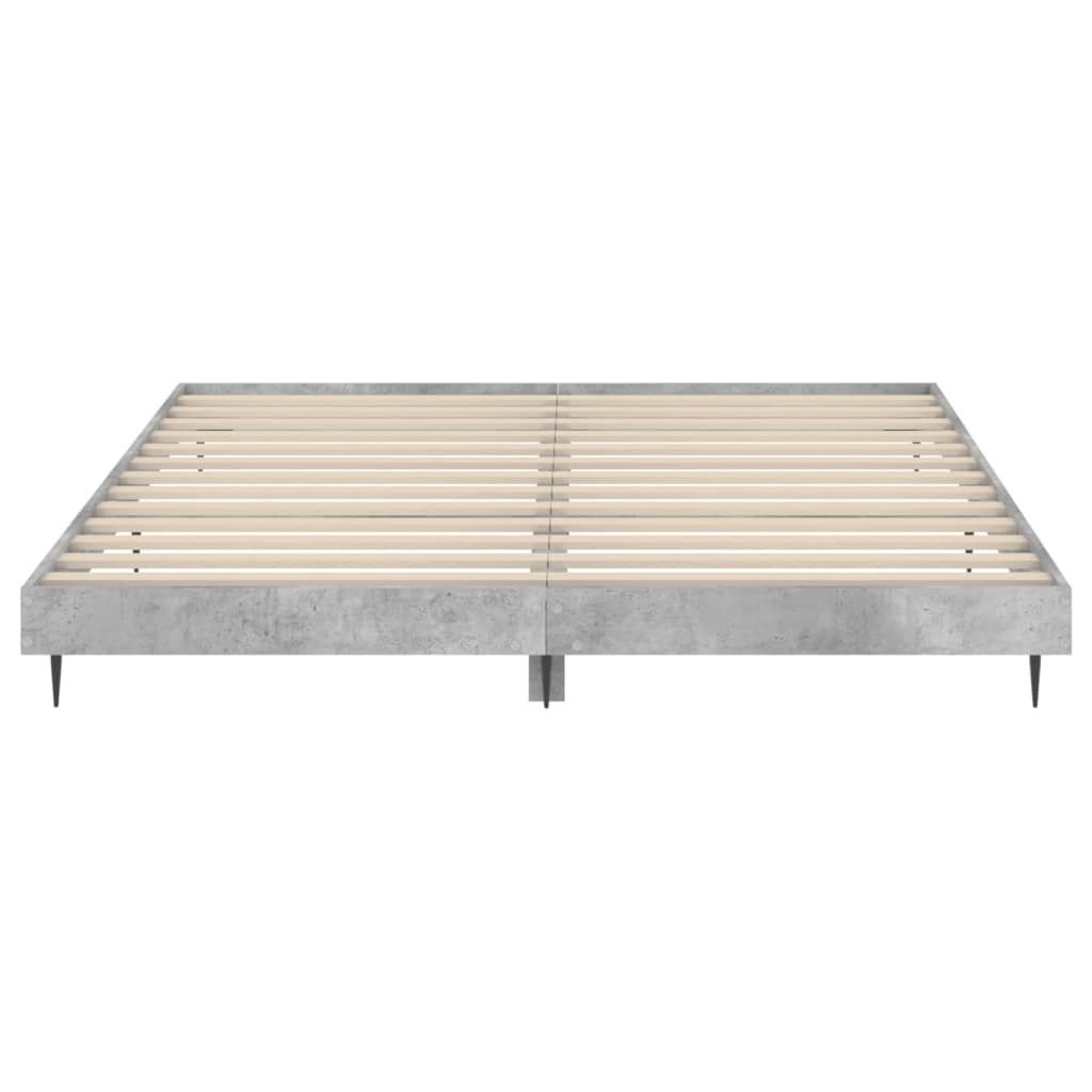 Bed Frame without Mattress Concrete Grey 140x200 cm