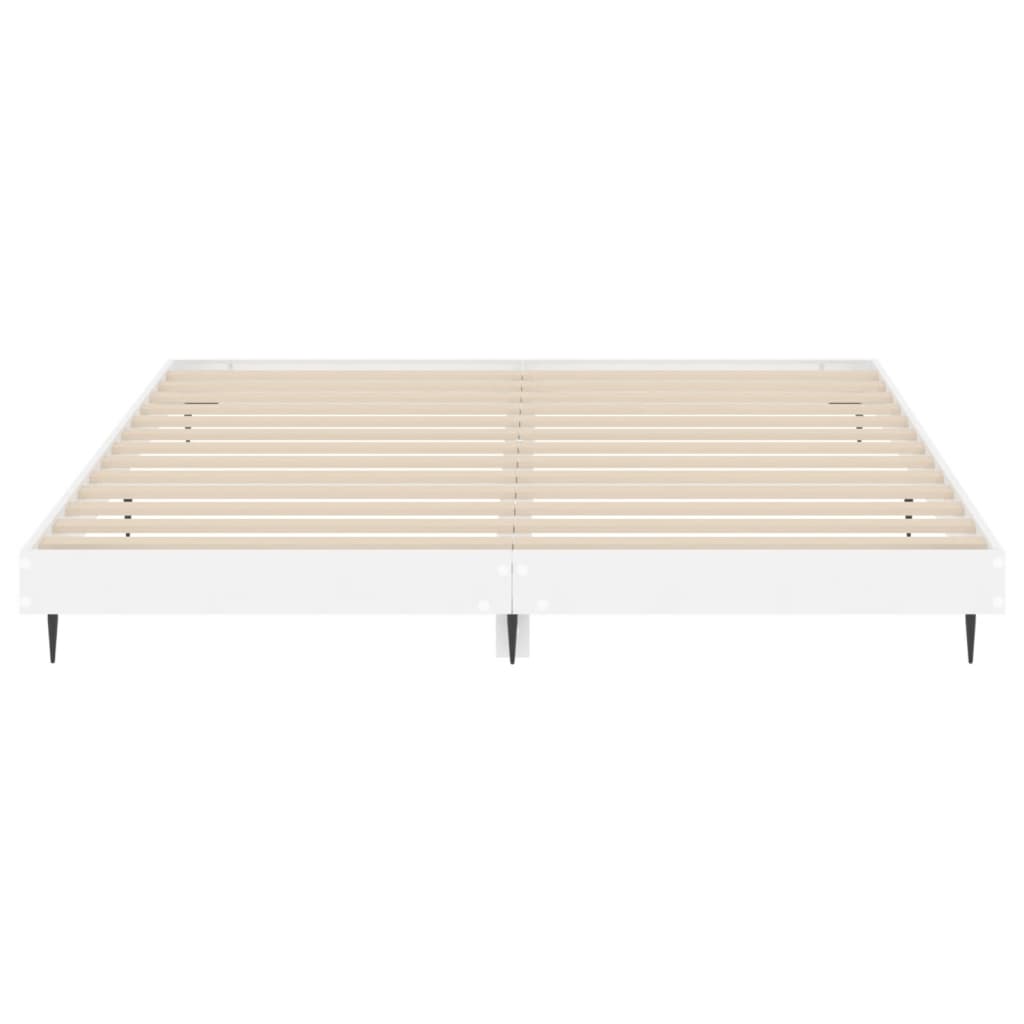 Bed Frame without Mattress High Gloss White 120x200 cm