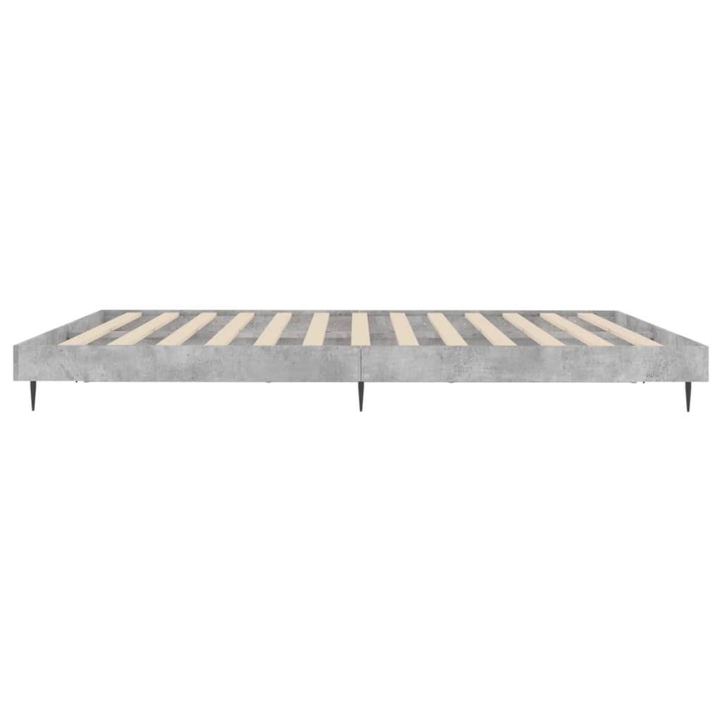 Bed Frame without Mattress Concrete Grey 120x200 cm