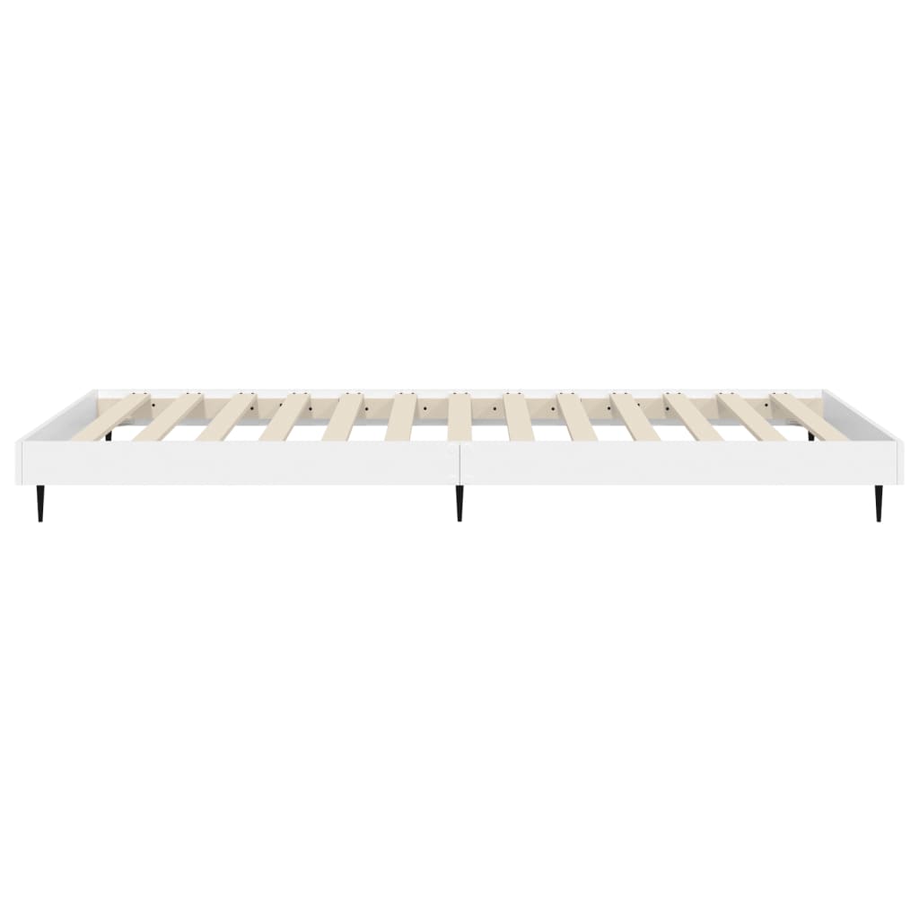 Bed Frame without Mattress White 100x200 cm Engineered Wood