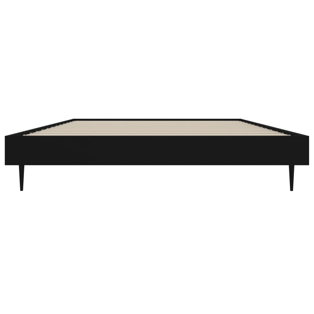Bed Frame without Mattress Black 90x200 cm Engineered Wood
