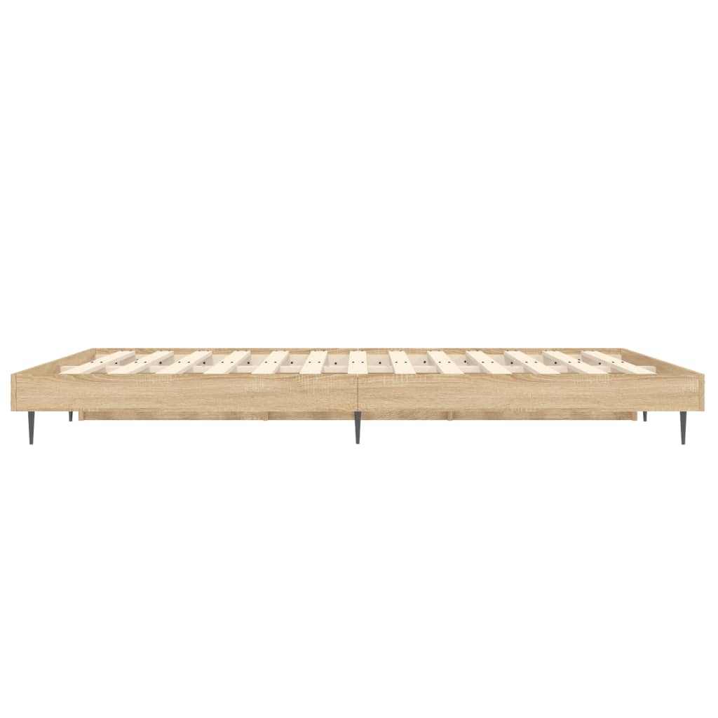 Bed Frame without Mattress Sonoma Oak 140x190 cm Engineered Wood