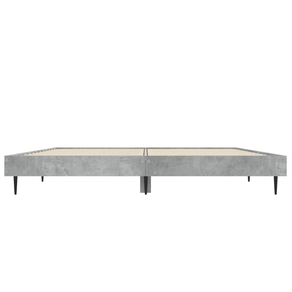 Bed Frame without Mattress Concrete Grey 140x190 cm