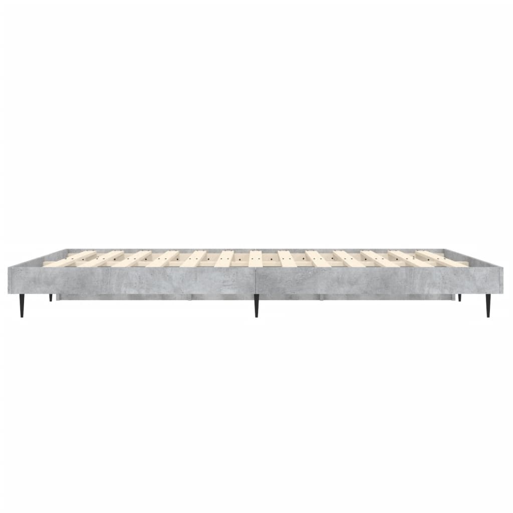 Bed Frame without Mattress Concrete Grey 140x190 cm
