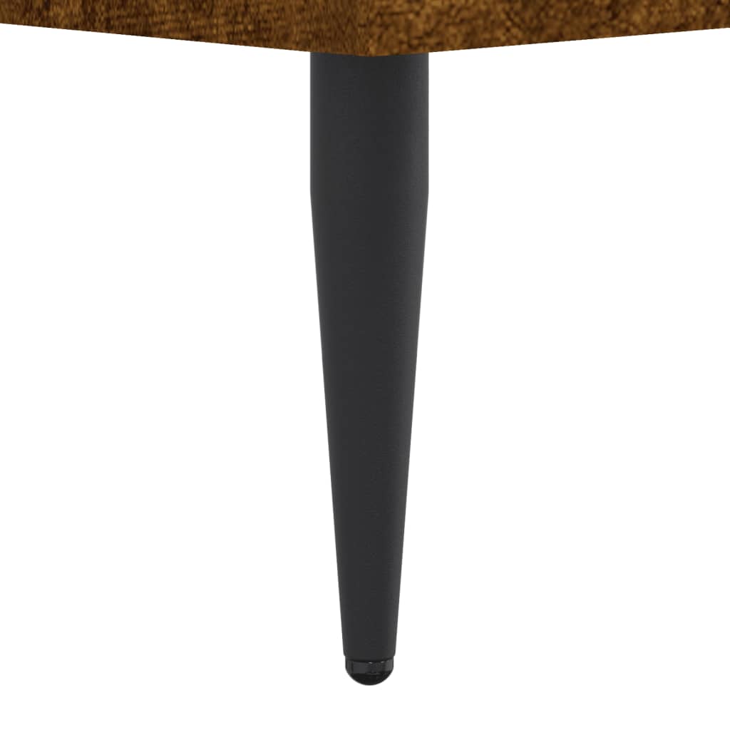 Bed Frame without Mattress Smoked Oak 135x190 cm Double Engineered Wood