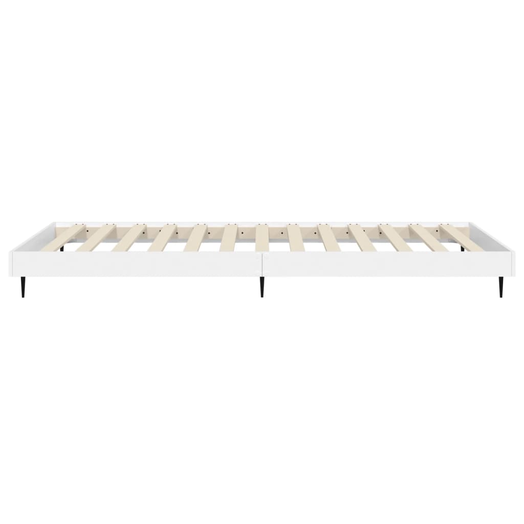 Bed Frame without Mattress White 90x190 cm Single Engineered Wood
