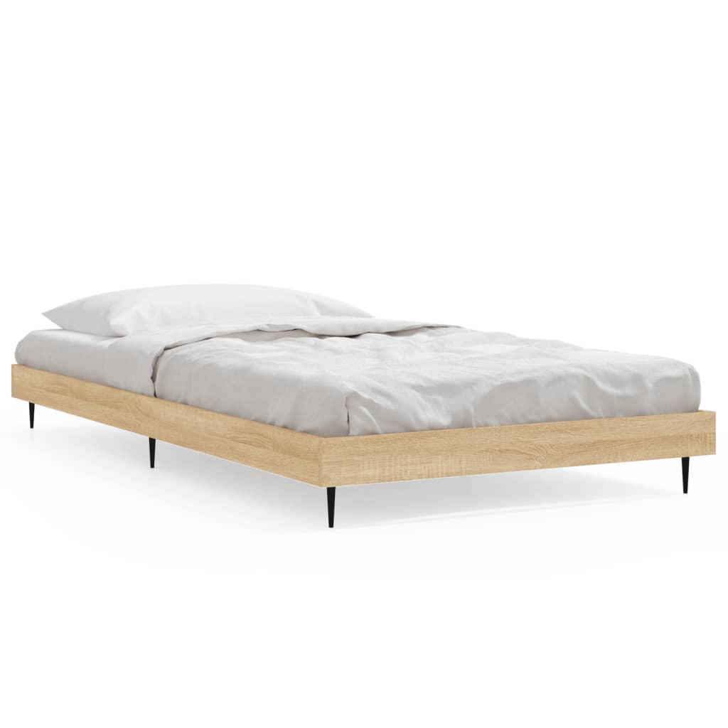 Bed Frame without Mattress Sonoma Oak 90x190 cm Single Engineered Wood
