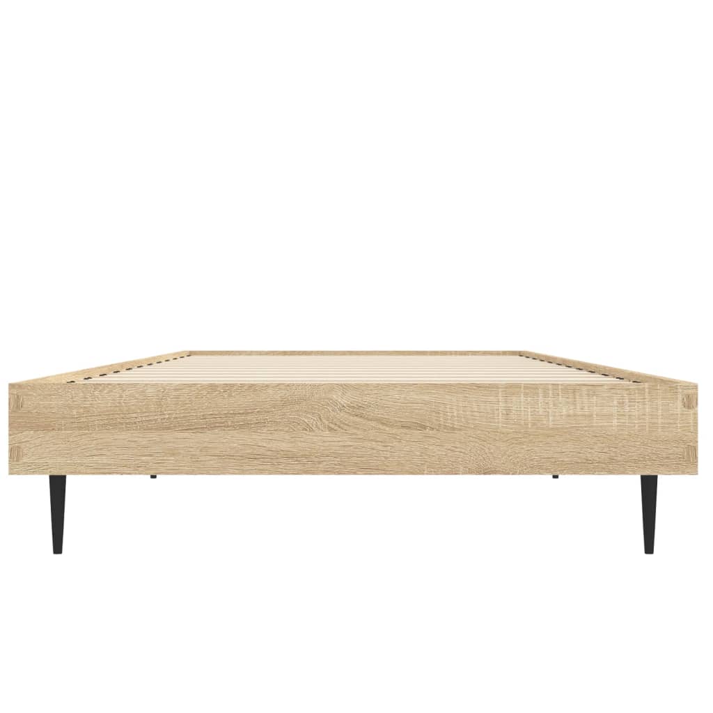 Bed Frame without Mattress Sonoma Oak 75x190 cm Small Single Engineered Wood