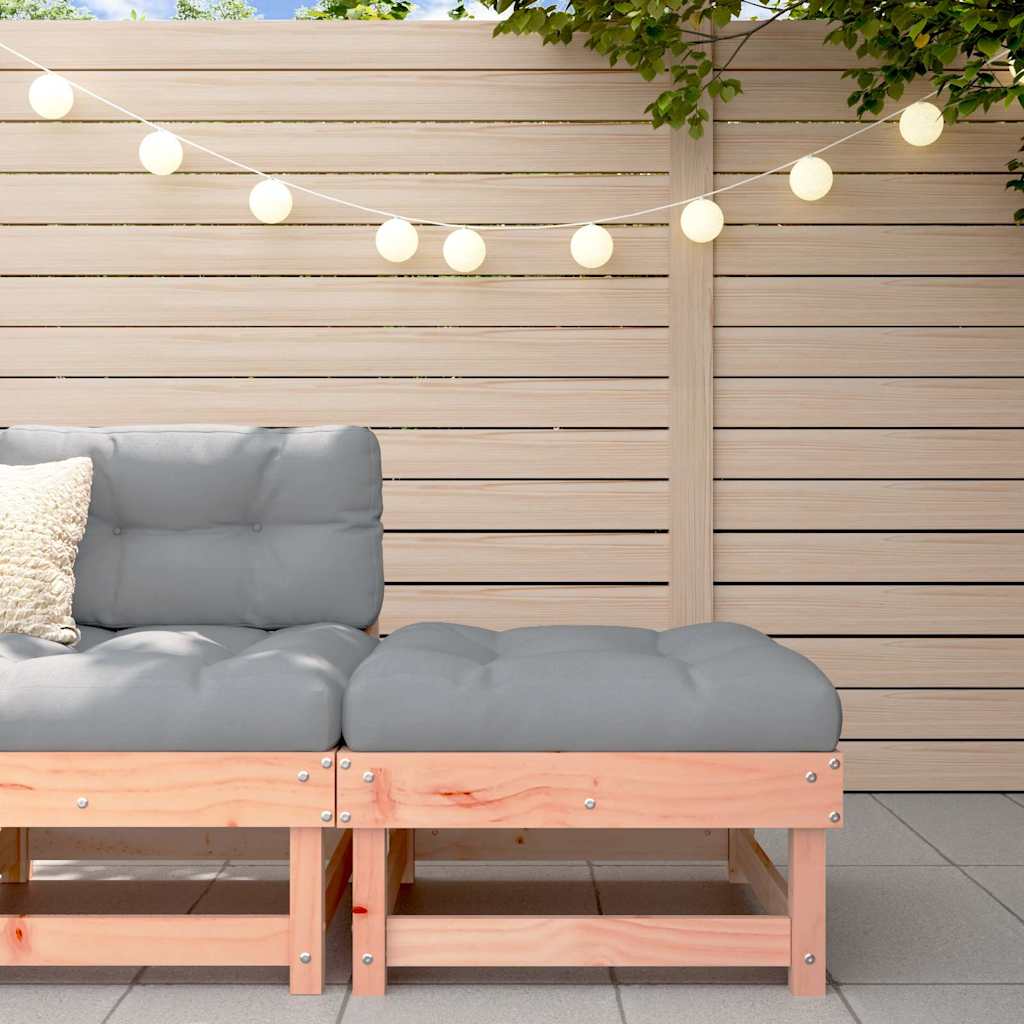 Garden Footstool with Cushion Solid Wood Douglas