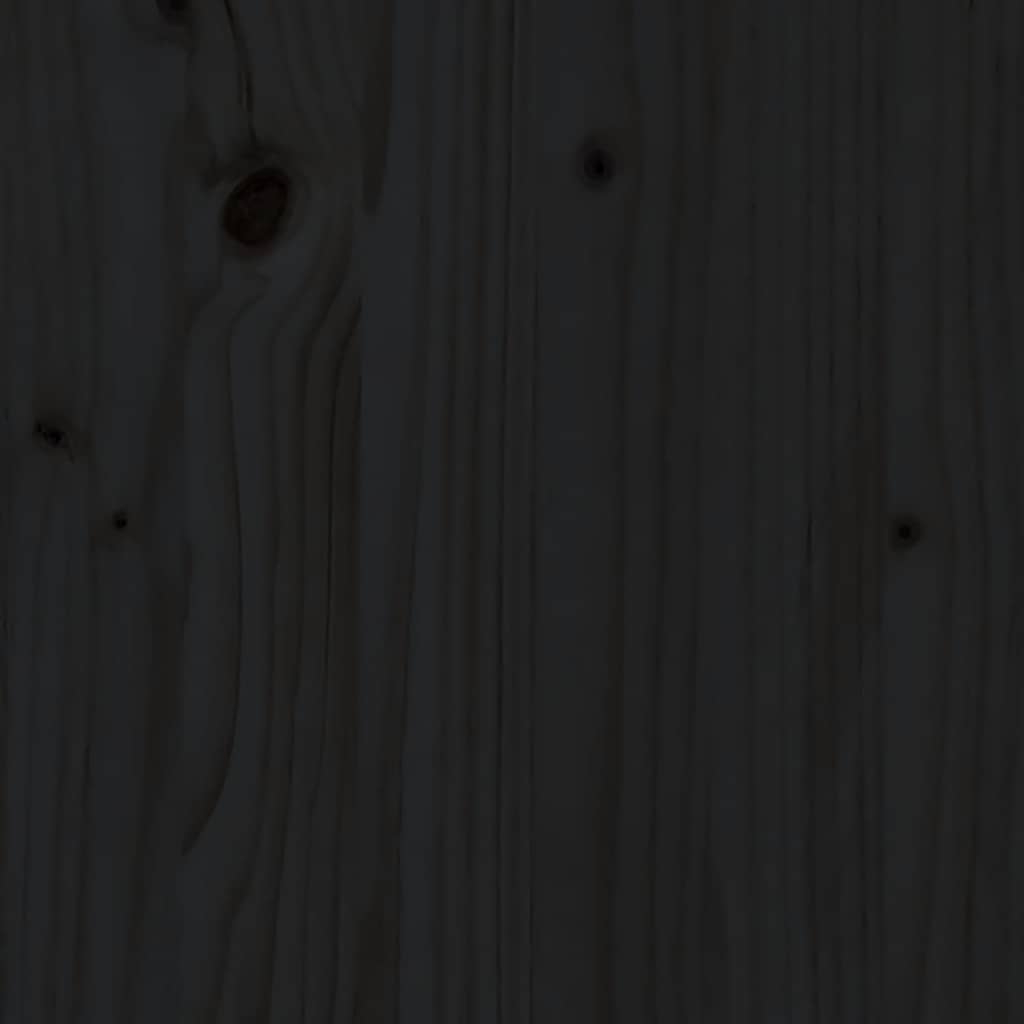 Corner Sofas with Cushions 2 pcs Black Solid Wood Pine