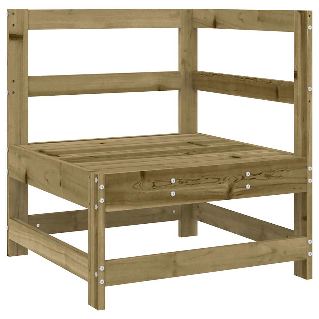 Corner Sofa with Cushions Impregnated Wood Pine