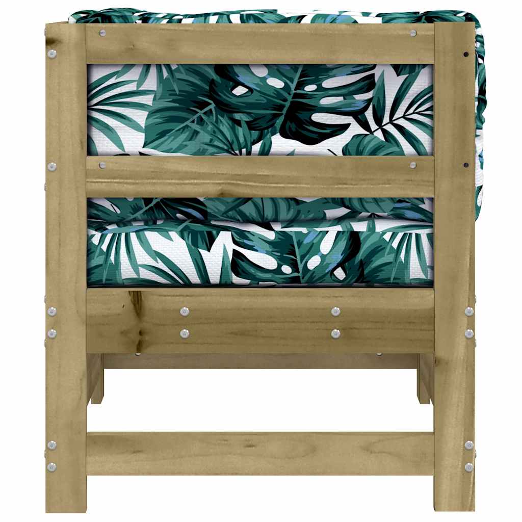 Corner Sofa with Cushions Impregnated Wood Pine