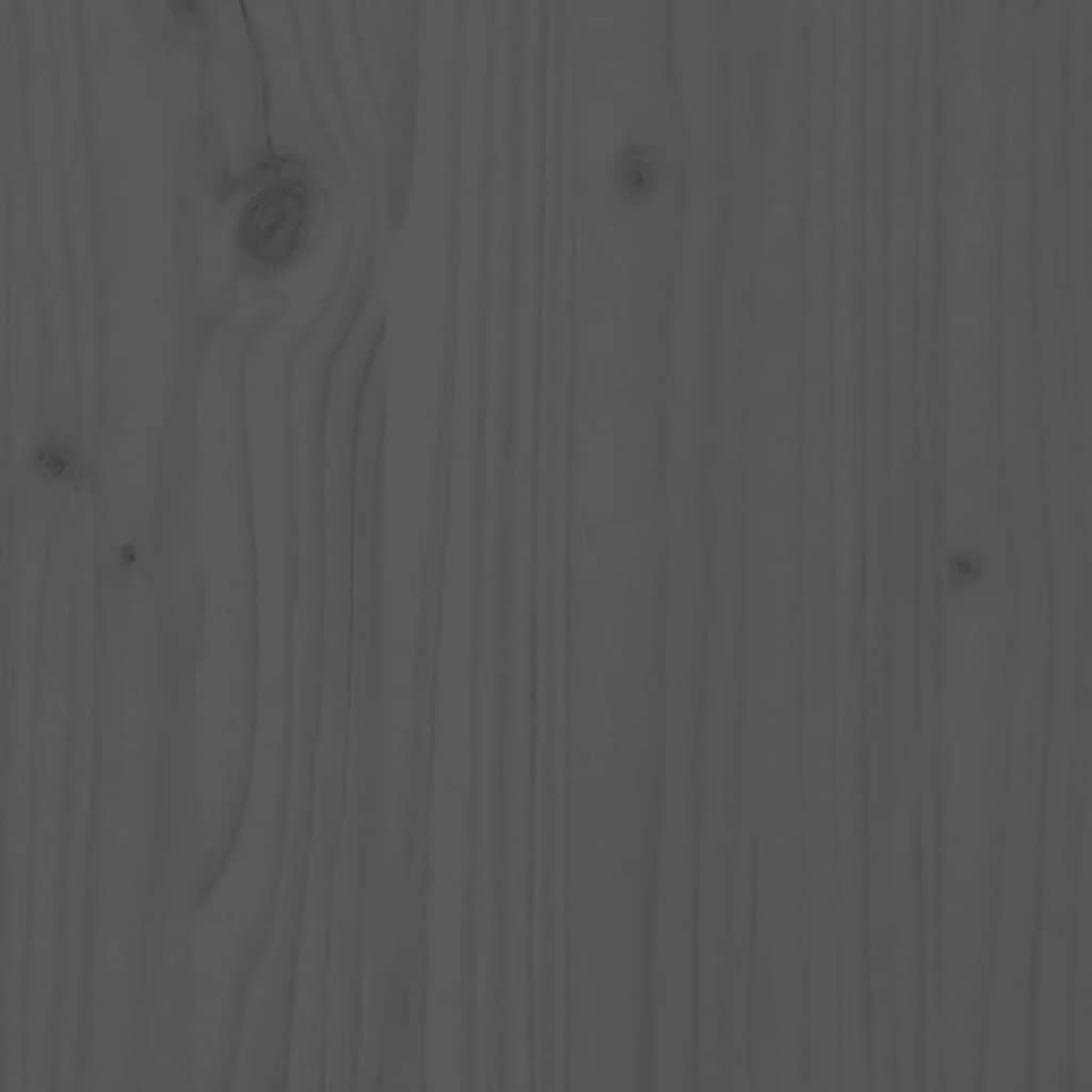 Garden Chairs with Cushions 2 pcs Grey Solid Wood Pine