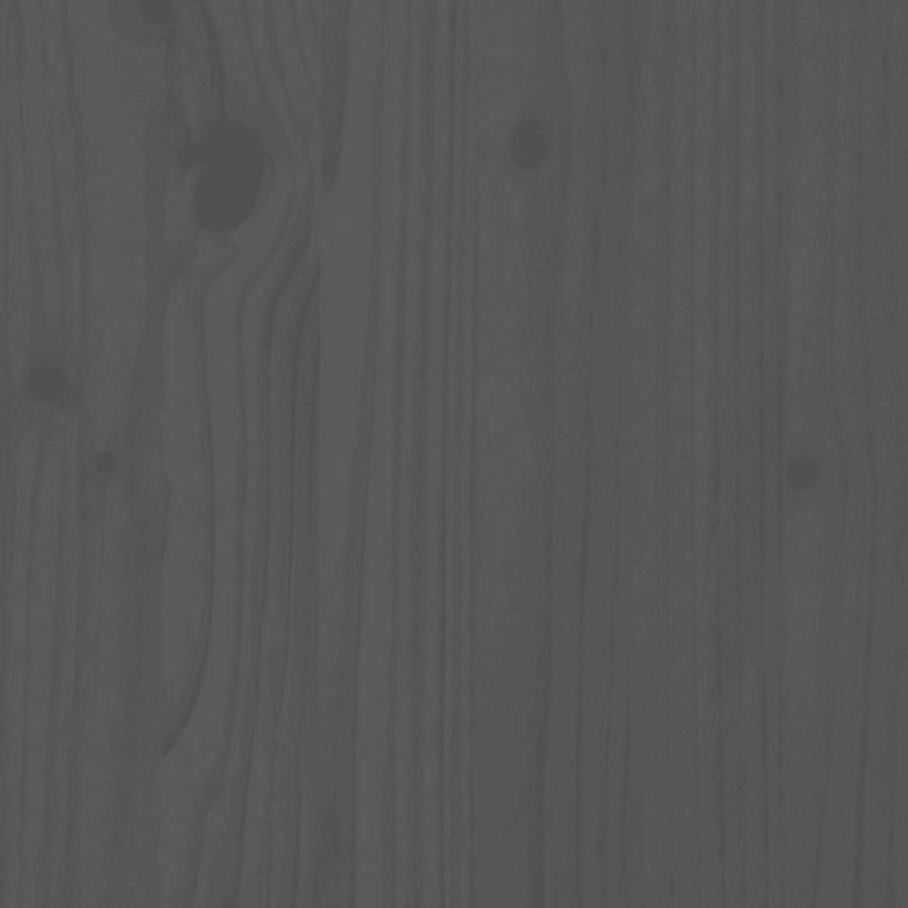 Garden Footstools with Cushions 2pcs Grey Solid Wood Pine