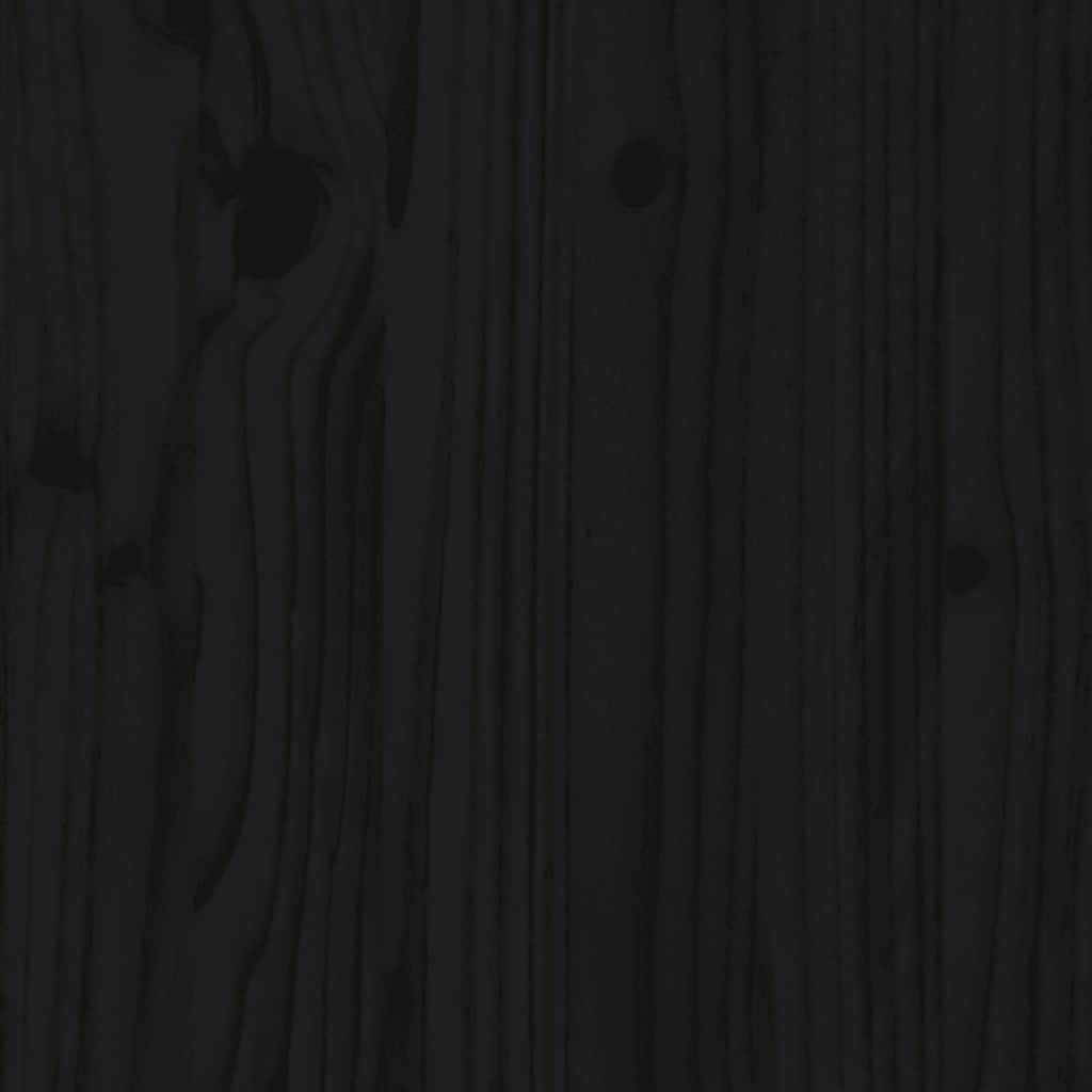 Middle Sofa Black 120x80 cm Solid Wood Pine