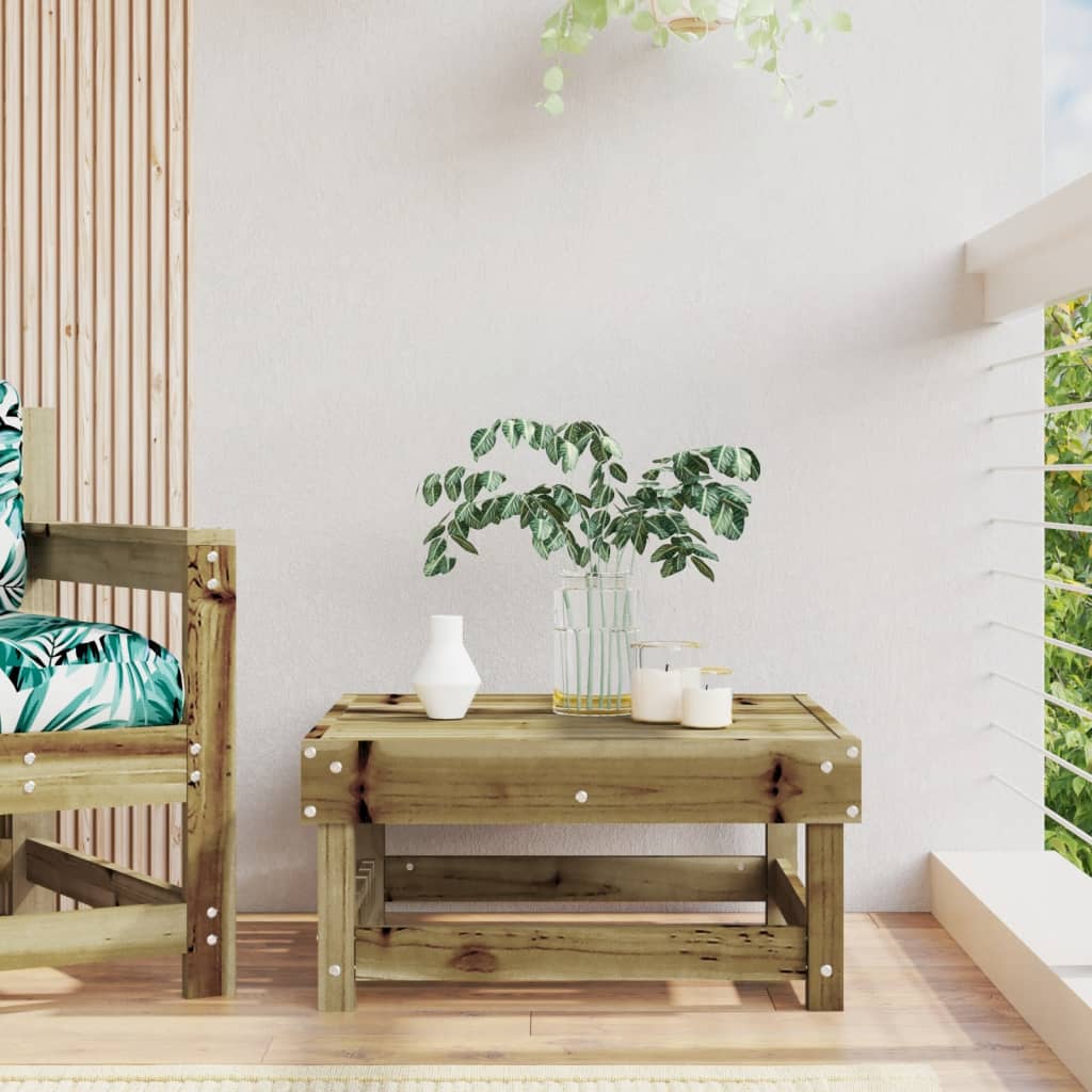 Garden Footstool Impregnated Wood Pine