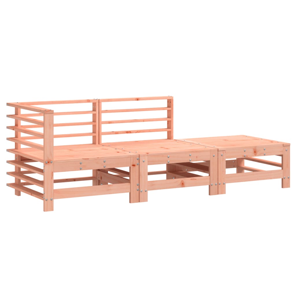 3 Piece Garden Lounge Set Solid Wood Douglas