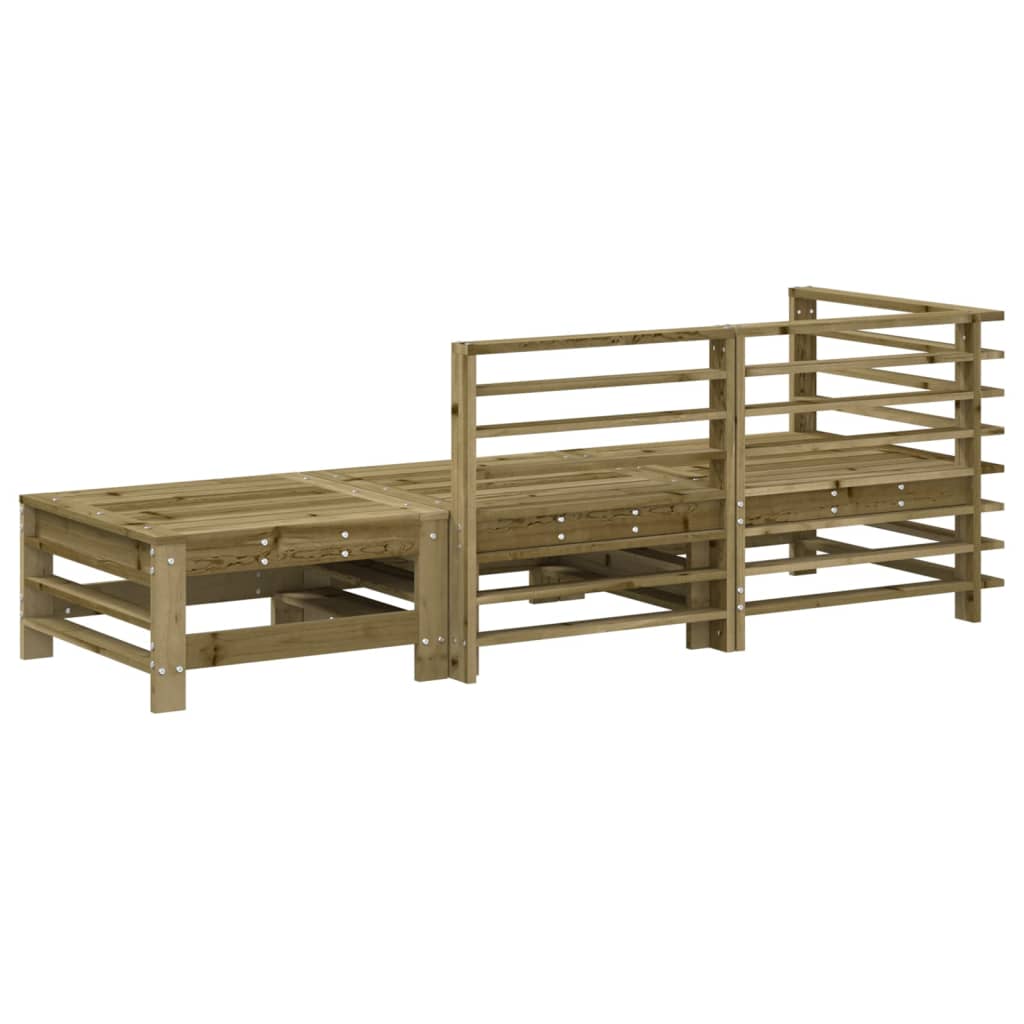 3 Piece Garden Lounge Set Impregnated Wood Pine