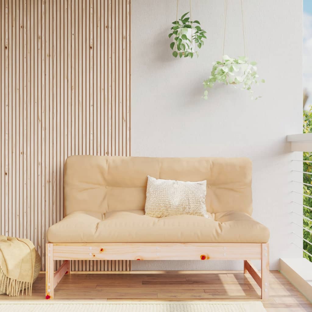Garden Middle Sofa 120x80 cm Solid Wood Pine