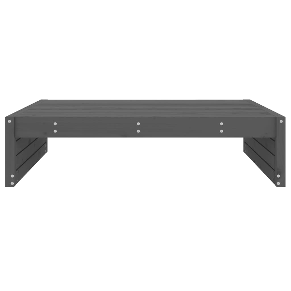 Garden Footstool Grey 120x80 cm Solid Wood Pine