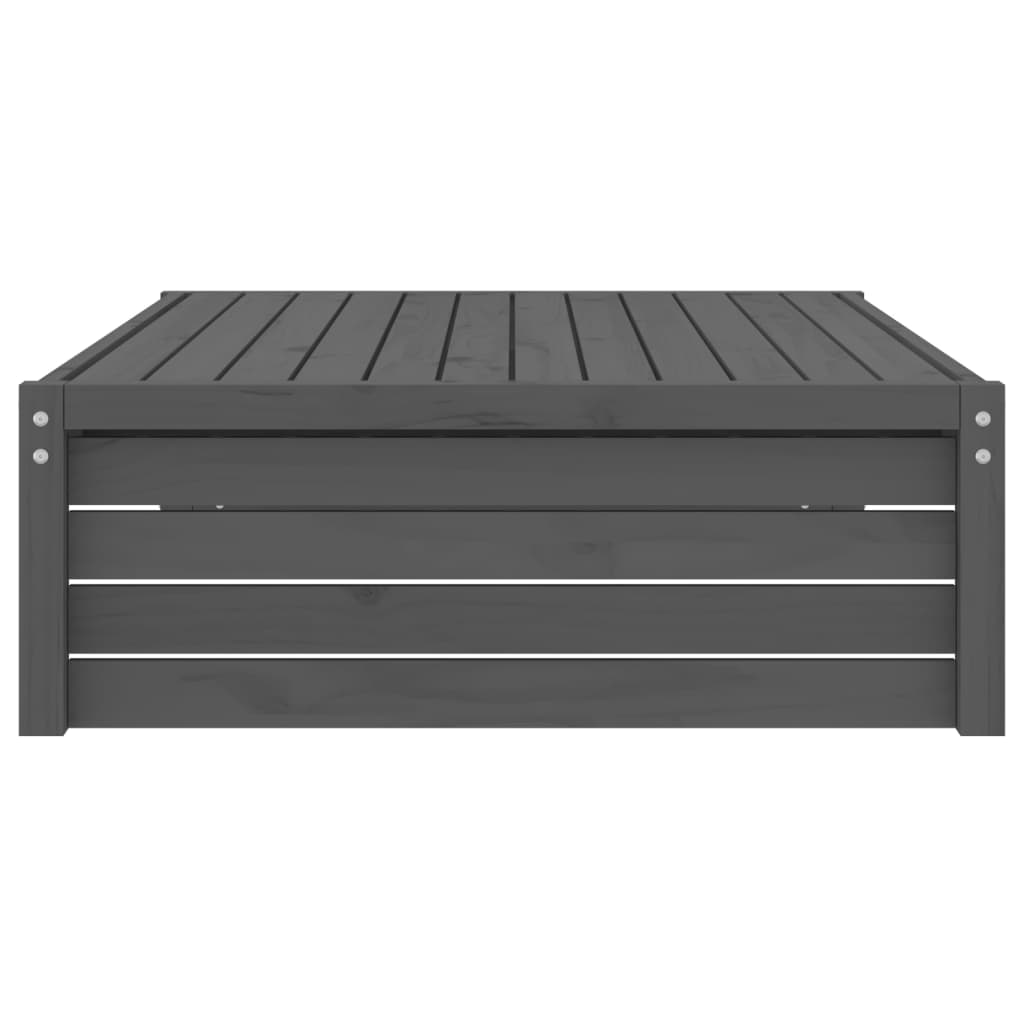 Garden Footstool Grey 120x80 cm Solid Wood Pine