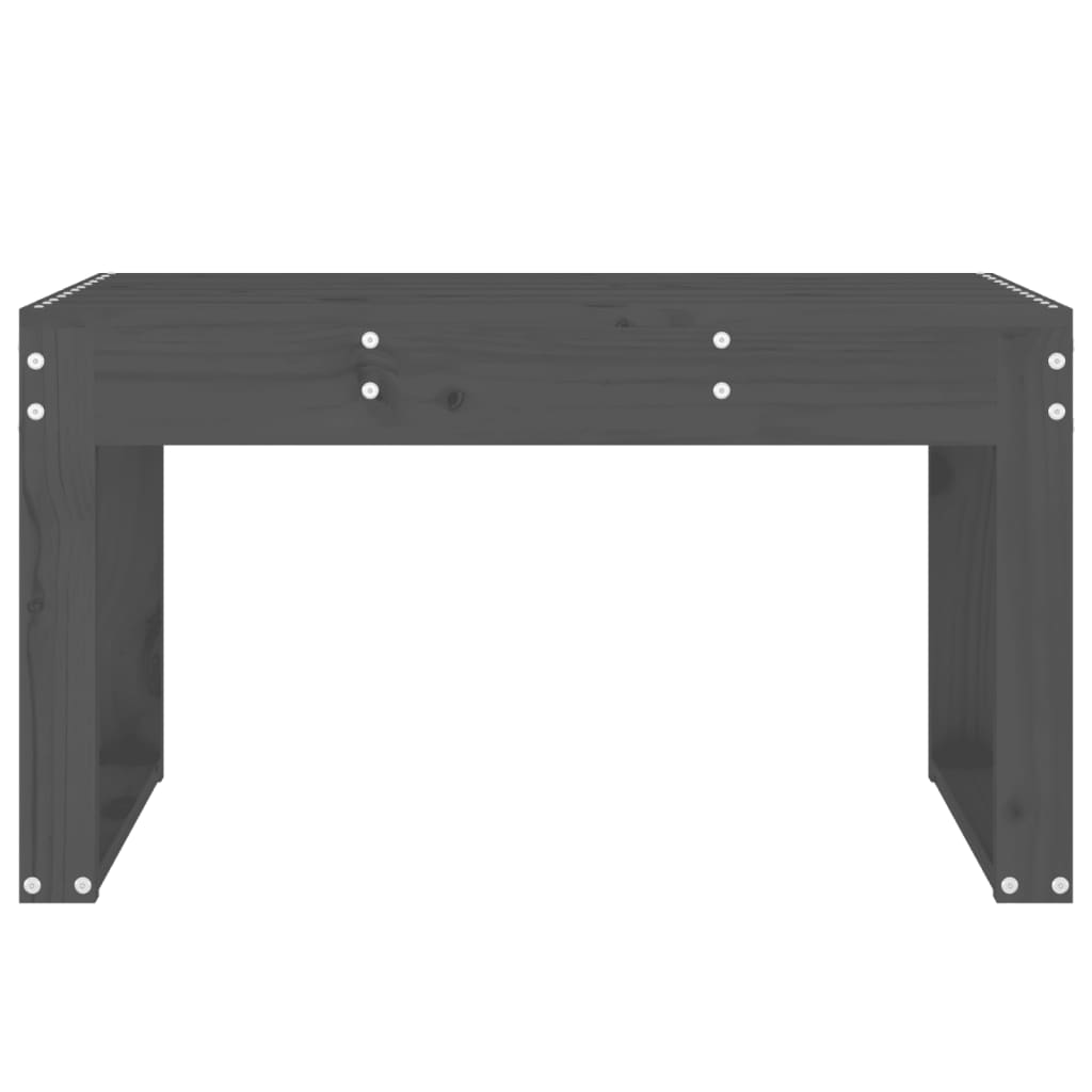 Garden Bench Grey 80x38x45 cm Solid Wood Pine