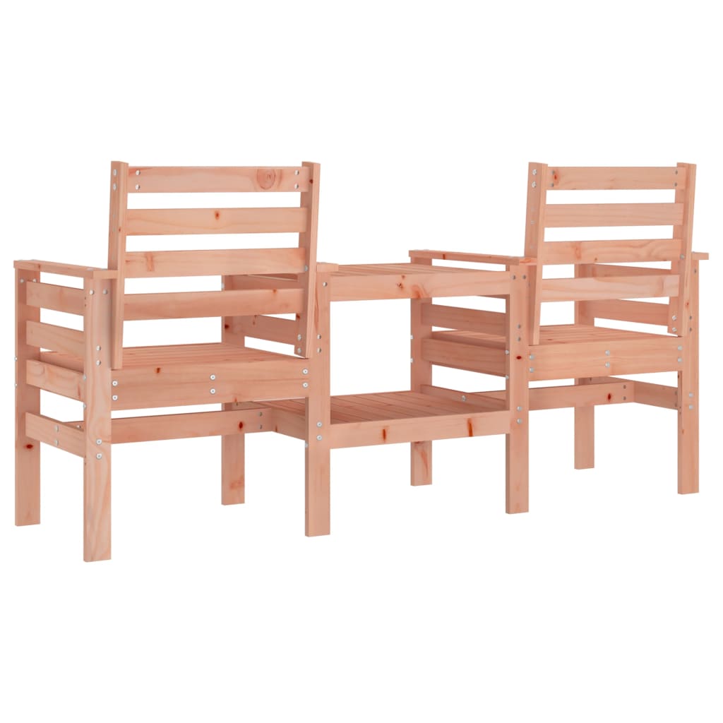 Garden Bench with Table 2-Seater Solid Wood Douglas