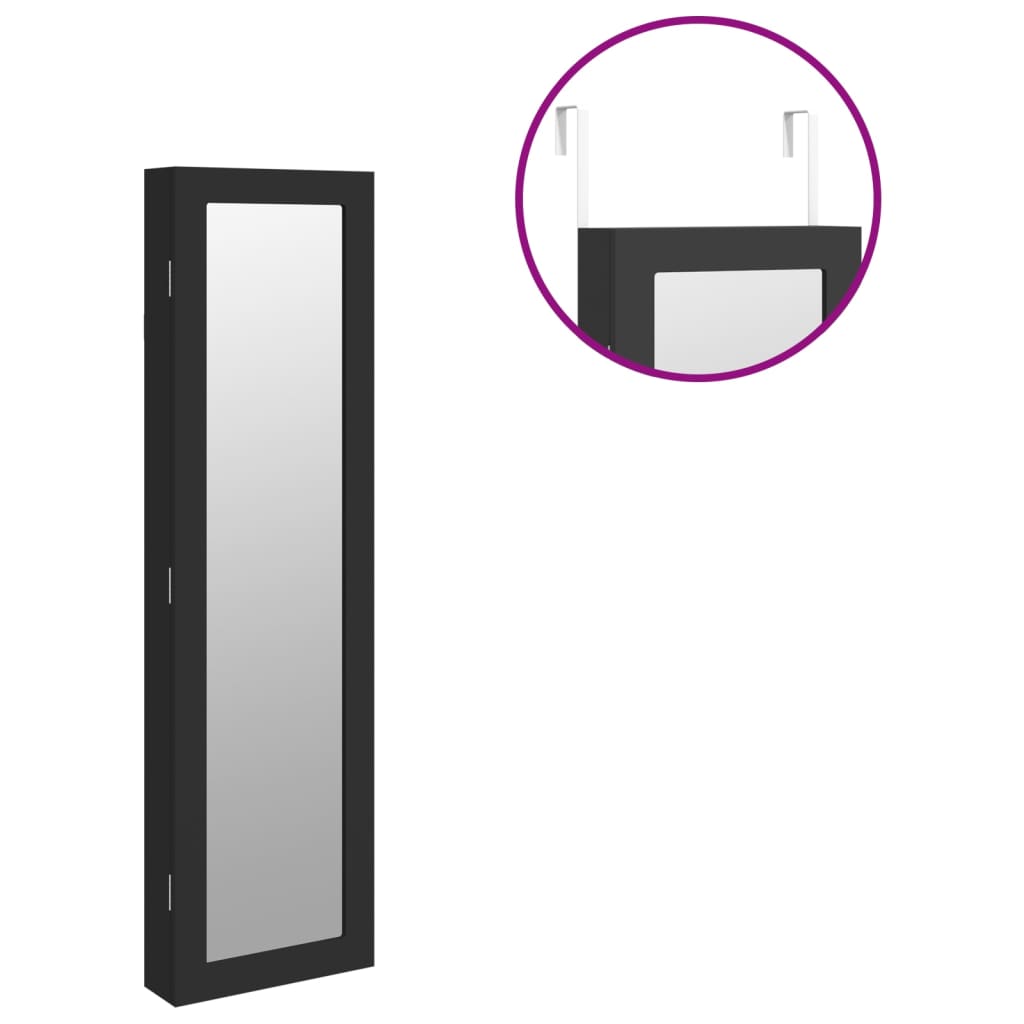 Mirror Jewellery Cabinet Wall Mounted 30X8.5X106 Cm