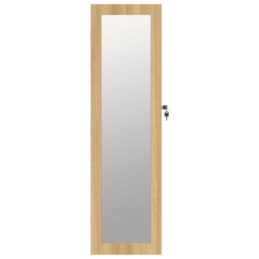 Mirror Jewellery Cabinet Wall Mounted 30X8.5X106 Cm