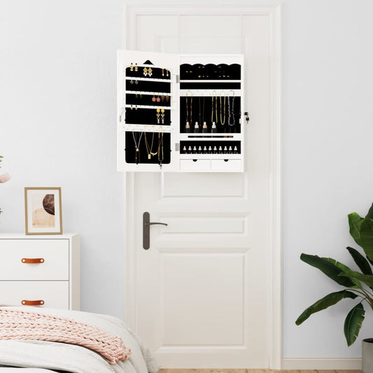 Mirror Jewellery Cabinet Wall Mounted 37.5X10X67 Cm