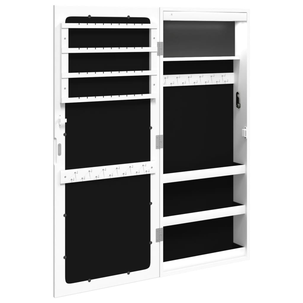 Mirror Jewellery Cabinet With Led Lights Wall Mounted