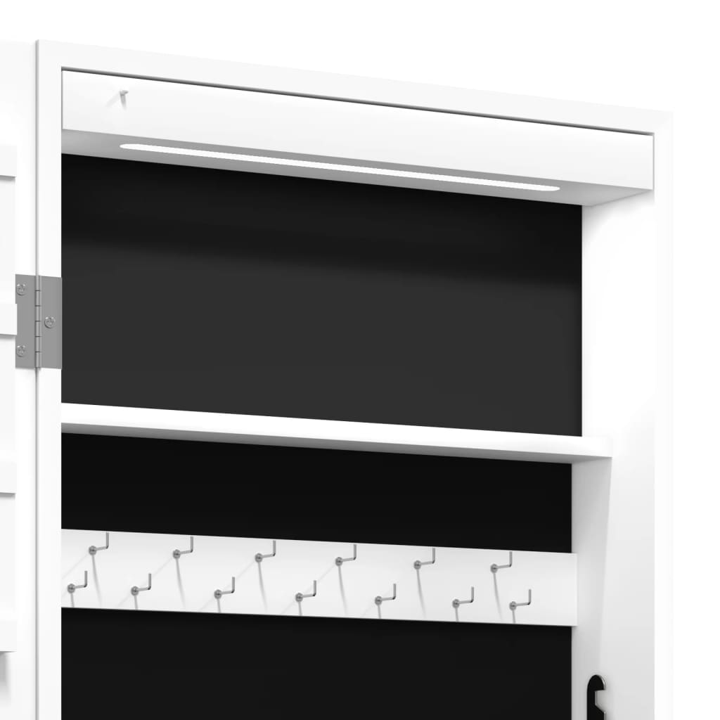 Mirror Jewellery Cabinet With Led Lights Wall Mounted