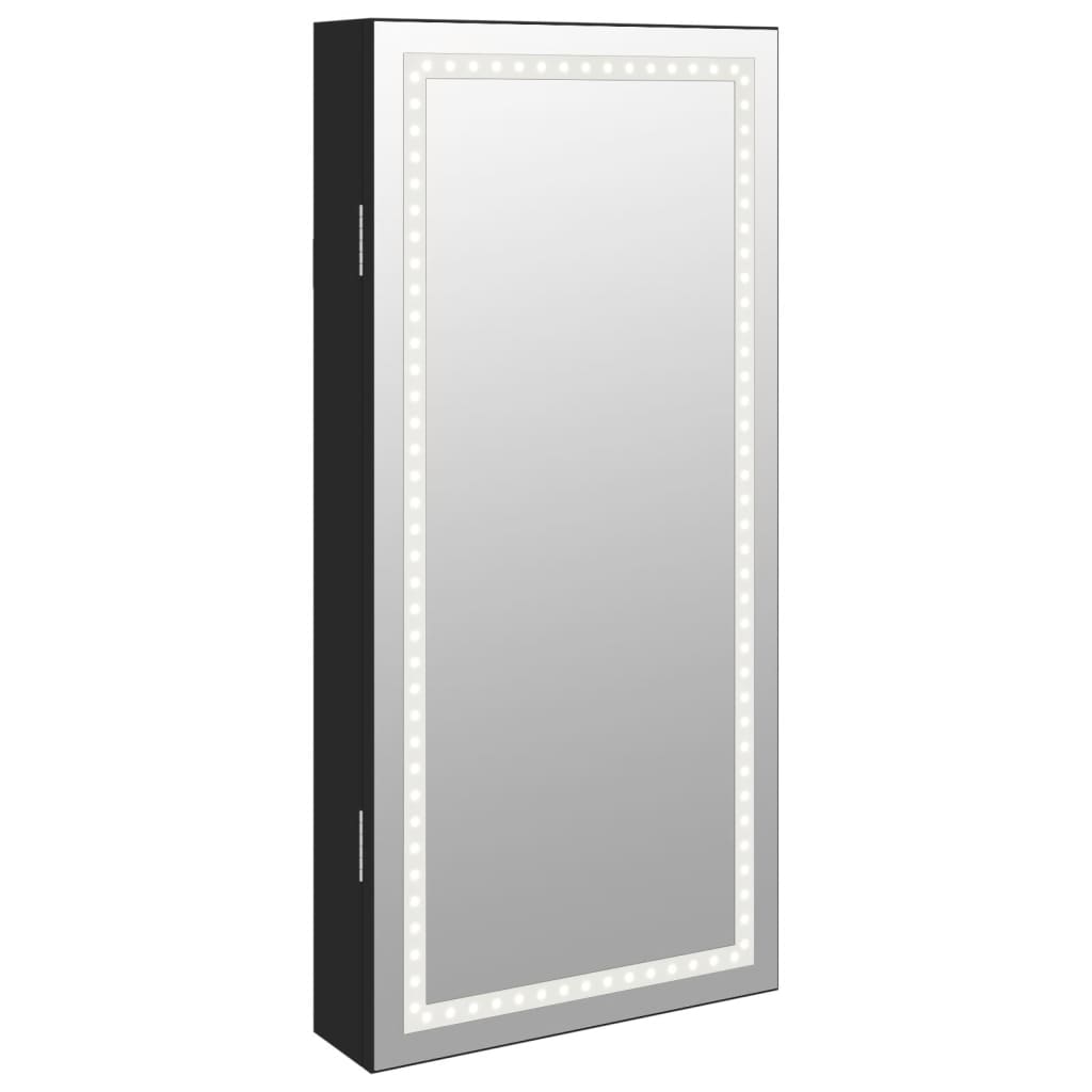Mirror Jewellery Cabinet With Led Lights Wall Mounted