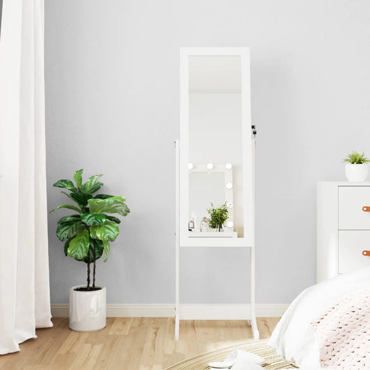 Mirror Jewellery Cabinet With Led Lights Free Standing