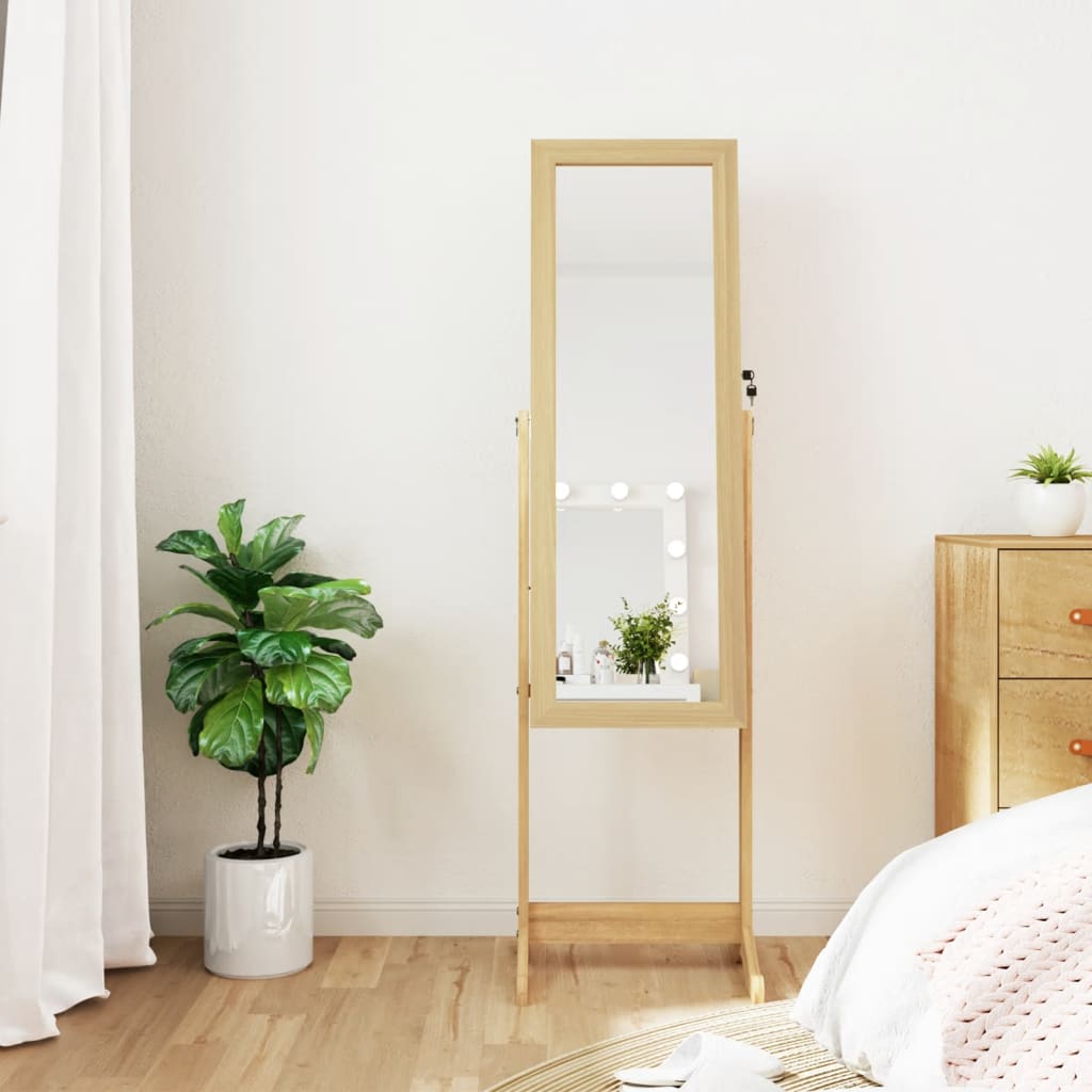 Mirror Jewellery Cabinet With Led Lights Free Standing