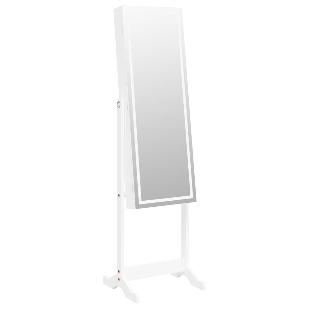 Mirror Jewellery Cabinet With Led Lights Free Standing