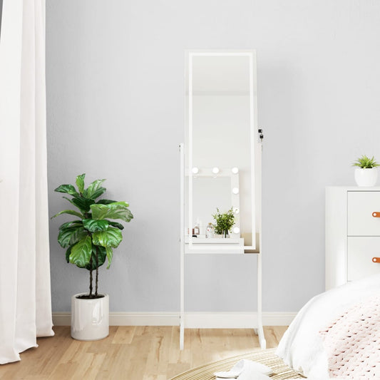 Mirror Jewellery Cabinet With Led Lights Free Standing