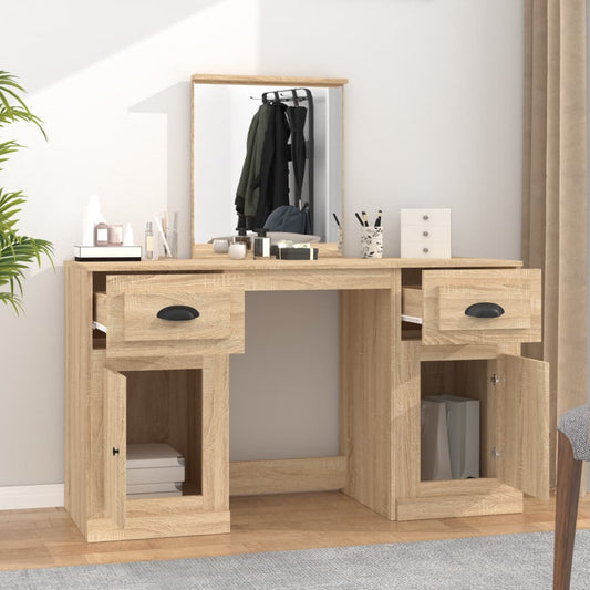 Dressing Table With Mirror 130X50X132.5 Cm
