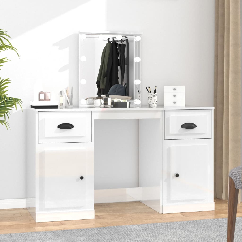 Dressing Table With Led 130X50X132.5 Cm