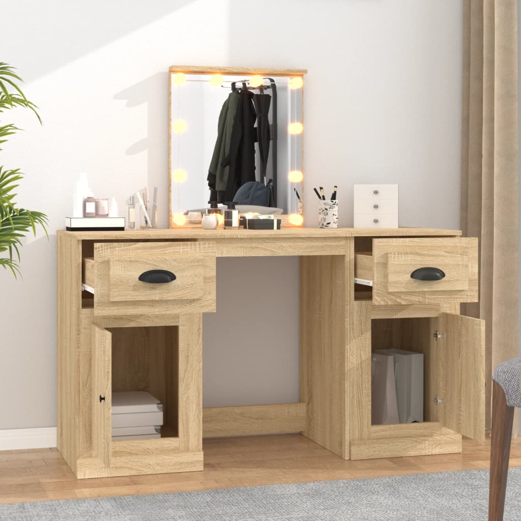 Dressing Table With Led 130X50X132.5 Cm