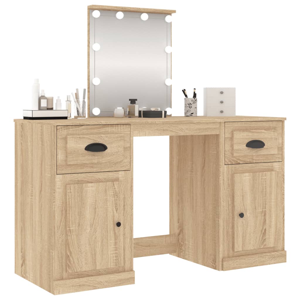 Dressing Table With Led 130X50X132.5 Cm