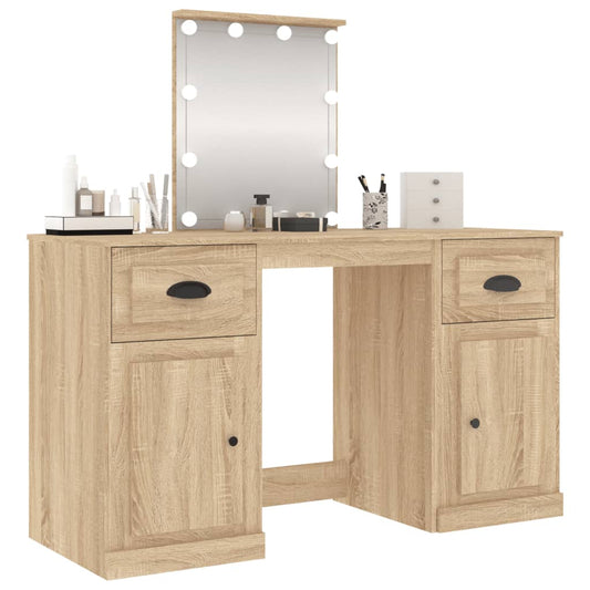 Dressing Table With Led 130X50X132.5 Cm