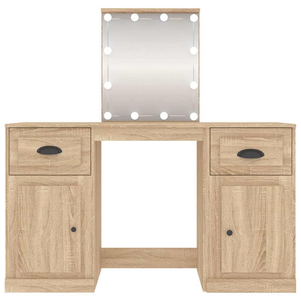 Dressing Table With Led 130X50X132.5 Cm