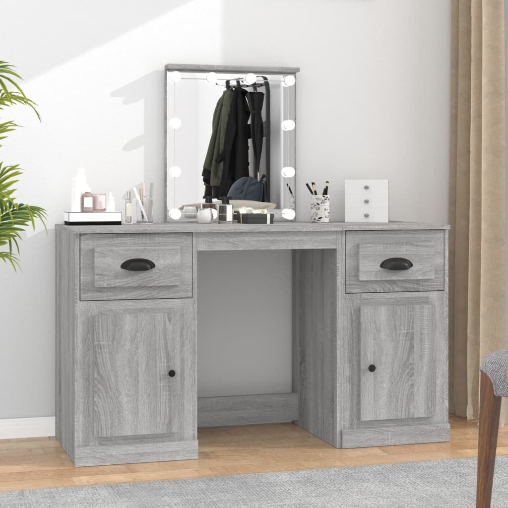 Dressing Table With Led 130X50X132.5 Cm